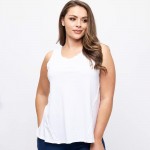 Wholesale plus Raw Edge Tank Top Pack Round Neck Cotton