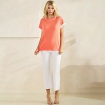 Wholesale two T Shirt Contrast Seam Pack Round Neck Sculpted Side Seams Soft Bre