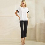 Wholesale two T Shirt Contrast Seam Pack Round Neck Sculpted Side Seams Soft Bre