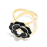 Wholesale do Everything Love Scarf Ring Metal Flower Pearl L