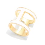 Wholesale do Everything Love Metal I Enamel Scarf Ring L