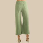 Wholesale women s Leg Corduroy Cropped Pants Pack Relaxed Fit Cropped Pants Elas