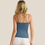 Wholesale ribbed Thin Strapped Seamless Tank Pack Fitted Straight Neckline Simpl