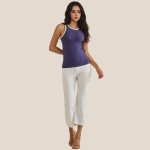 Wholesale reversible Neck Two Tank Top Fitted Silhouette Soft Stretchy Nylon Spa