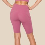 Wholesale activewear Biker Shorts Pack Flattening Elasticized Waistband Side Poc