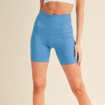 Wholesale activewear Biker Shorts Pack Inseam Interior Waistband Pocket Buttery