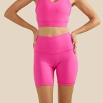 Wholesale activewear Biker Shorts Pack Inseam Interior Waistband Pocket Buttery