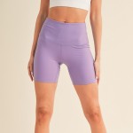 Wholesale activewear Biker Shorts Pack Inseam Interior Waistband Pocket Buttery