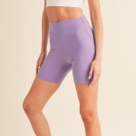 Wholesale activewear Biker Shorts Pack Inseam Interior Waistband Pocket Buttery