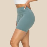 Wholesale activewear Biker Shorts Pack Inseam Interior Waistband Pocket Buttery
