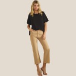 Wholesale loose Fit Short Sleeve Top Pack Ribbed Crew Neckline Short Sleeve Curv