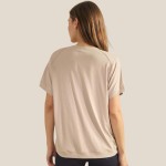 Wholesale loose Fit Short Sleeve Top Pack Ribbed Crew Neckline Short Sleeve Curv