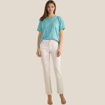 Wholesale loose Fit Short Sleeve Top Pack Ribbed Crew Neckline Short Sleeve Curv