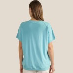 Wholesale loose Fit Short Sleeve Top Pack Ribbed Crew Neckline Short Sleeve Curv