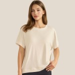 Wholesale loose Fit Short Sleeve Top Pack Ribbed Crew Neckline Short Sleeve Curv