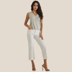 Wholesale ribbed Loose V Neck Tank Top Pack V Neckline Sleeveless Relaxed Fit Ri