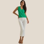 Wholesale ribbed Loose V Neck Tank Top Pack V Neckline Sleeveless Relaxed Fit Ri