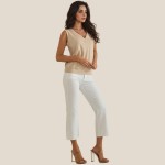 Wholesale ribbed Loose V Neck Tank Top Pack V Neckline Sleeveless Relaxed Fit Ri