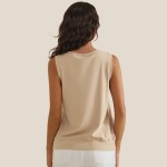 Wholesale ribbed Loose V Neck Tank Top Pack V Neckline Sleeveless Relaxed Fit Ri