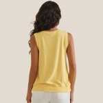 Wholesale ribbed Loose V Neck Tank Top Pack V Neckline Sleeveless Relaxed Fit Ri