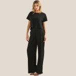 Wholesale cotton Crewneck Cropped Short Sleeve Top Pack Relaxed Fit Soft Breatha