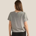 Wholesale cotton Crewneck Cropped Short Sleeve Top Pack Relaxed Fit Soft Breatha