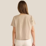 Wholesale cotton Crewneck Cropped Short Sleeve Top Pack Relaxed Fit Soft Breatha
