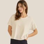 Wholesale cotton Crewneck Cropped Short Sleeve Top Pack Relaxed Fit Soft Breatha