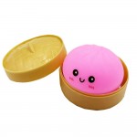 Wholesale dumpling Squishy Toy Cute novelty squishy toy designed smiling dumplin