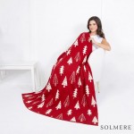 Wholesale solmere Blanket Red Christmas Tree Blanket Wrap yourself pure indulgen