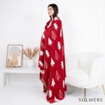 Wholesale solmere Blanket Red Christmas Tree Blanket Wrap yourself pure indulgen