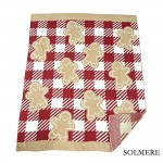 Wholesale solmere Blanket Plaid Gingerbread Man Blanket Wrap yourself pure indul