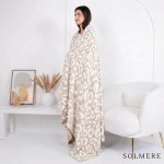 Wholesale solmere Blanket Beige Leopard Print Blanket Wrap yourself pure indulge
