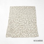 Wholesale solmere Blanket Beige Leopard Print Blanket Wrap yourself pure indulge