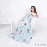Wholesale solmere Blanket Plaid Bow Blanket Wrap yourself pure indulgence Solmer