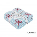 Wholesale solmere Blanket Plaid Bow Blanket Wrap yourself pure indulgence Solmer