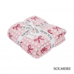 Wholesale solmere Blanket Checker Bow Blanket Wrap yourself pure indulgence Solm