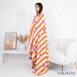 Wholesale solmere Blanket Striped Flower Blanket Wrap yourself pure indulgence S