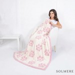 Wholesale solmere Blanket D Paw Print Blanket Wrap yourself pure indulgence Solm