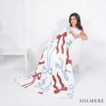 Wholesale solmere Blanket Americana Bows Blanket Wrap yourself pure indulgence S