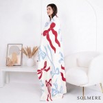 Wholesale solmere Blanket Americana Bows Blanket Wrap yourself pure indulgence S