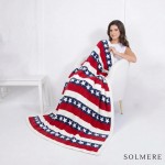 Wholesale solmere Blanket Americana Stars Stripes Blanket Wrap yourself pure ind