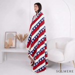 Wholesale solmere Blanket Americana Stars Stripes Blanket Wrap yourself pure ind