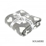 Wholesale solmere Blanket Gray Heart Blanket Wrap yourself pure indulgence Solme