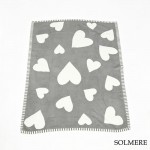 Wholesale solmere Blanket Gray Heart Blanket Wrap yourself pure indulgence Solme