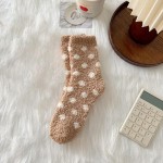 Wholesale round out cozy basics assorted six pack plush polka dot crew socks des