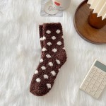 Wholesale round out cozy basics assorted six pack plush polka dot crew socks des