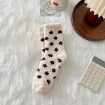 Wholesale round out cozy basics assorted six pack plush polka dot crew socks des