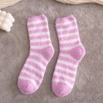 Wholesale refresh hosiery wall assorted six pack plush striped crew socks built