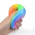 Wholesale rainbow gradient squishy stress ball tactile crowd pleaser bold visua